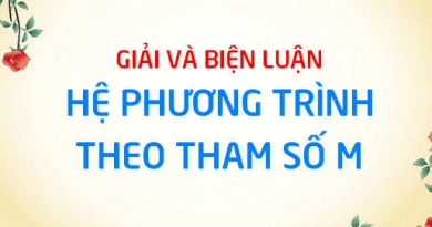 Giải và biện luận hệ phương trình theo tham số m - Toán lớp 9